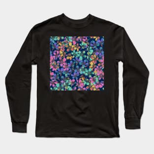 Color Floral in Blue Long Sleeve T-Shirt